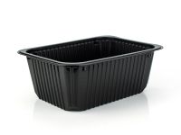 Container PP 118-1000 black bottom with lid 187*137*70 mm