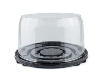 ROUND PACKAGE FOR CAKES D220 WITH BLACK BOTTOM