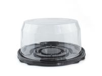 ROUND PACKAGE FOR CAKES D194 WITH BLACK BOTTOM