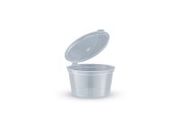 Sauceboat round transparent with lid 30 ml