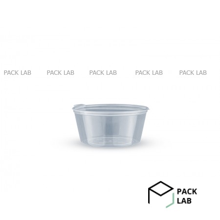 Sauceboat round transparent with lid 45 ml Sauceboat round transparent with lid 45 ml