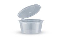 Round transparent sauce boat with lid 100 ml