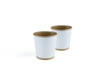 CRAFT WHITE PAPER CUP WITH EMBOSSED "DIAGONAL" 110 ML