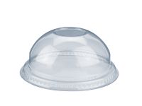 Dome lid PET for cup d 78 mm without hole