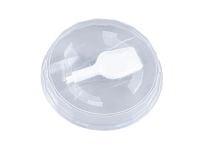 Lid with folding spoon PET flat 95 mm