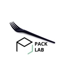 Disposable fork, black