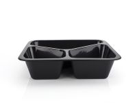 Lunch box T-3 three-section black 2000 ml 227*178*50 mm