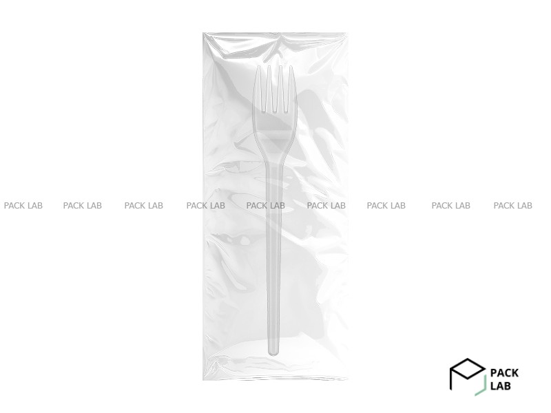 Set №181: white thick plastic fork