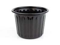 Soup container ribbed black 500 ml