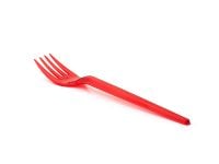 Plastic fork "Super" disposable red
