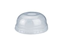 PET dome lid 95 mm with hole