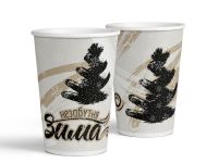 COLORED PAPER CUP 340 ML "NEW YEAR" Незабутня зима