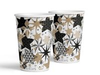 COLORED PAPER CUP 340 ML "NEW YEAR" stars
