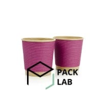 Paper cup kraft corrugated F-wave horizontal "Lavender" 110 ml