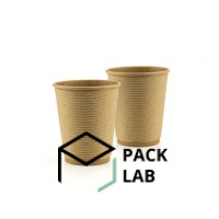 Kraft glass corrugated brown 180 ml F-wave horizontal