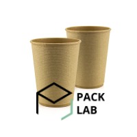 Kraft glass corrugated brown 440 ml F-wave horizontal