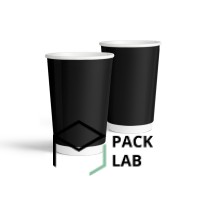 Paper cup white double layer Black 340 ml