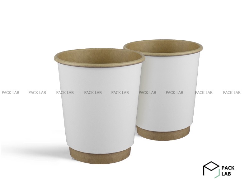 Paper cup double-layer kraft "White" 270 ml