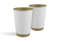 Paper cup double-layer kraft "White" 340 ml