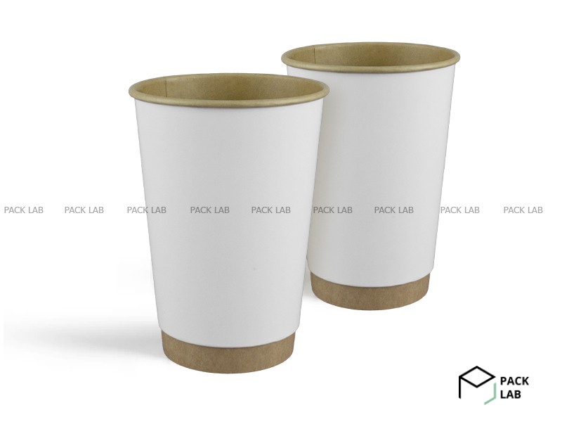 Paper cup double-layer kraft "White" 340 ml