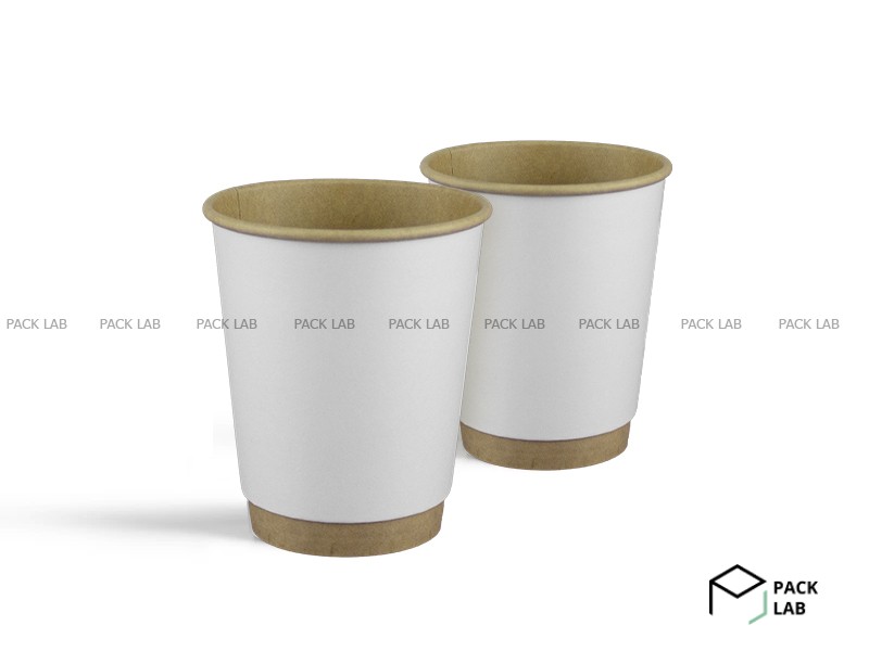 Paper cup double-layer kraft "White" 180 ml
