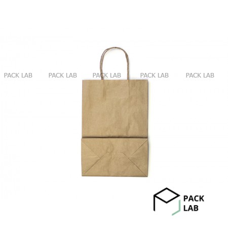 Brown paper bag with handles 280*190*115 mm