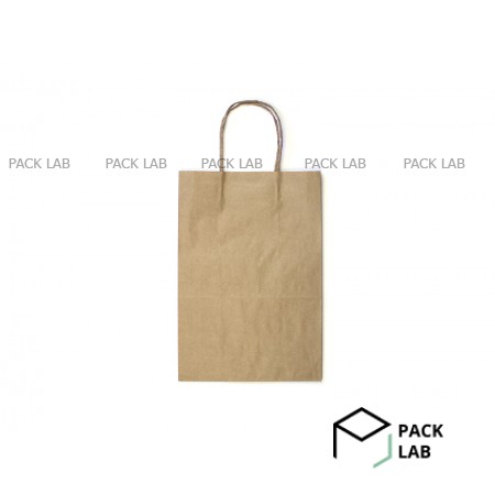 Brown paper bag with handles 280*190*115 mm