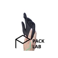 Black nitrile gloves, not powdered (size 8-9/L)
