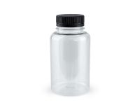 BOTTLE 200 ML TRANSPARENT 38 MM NECK WITH STOPPER