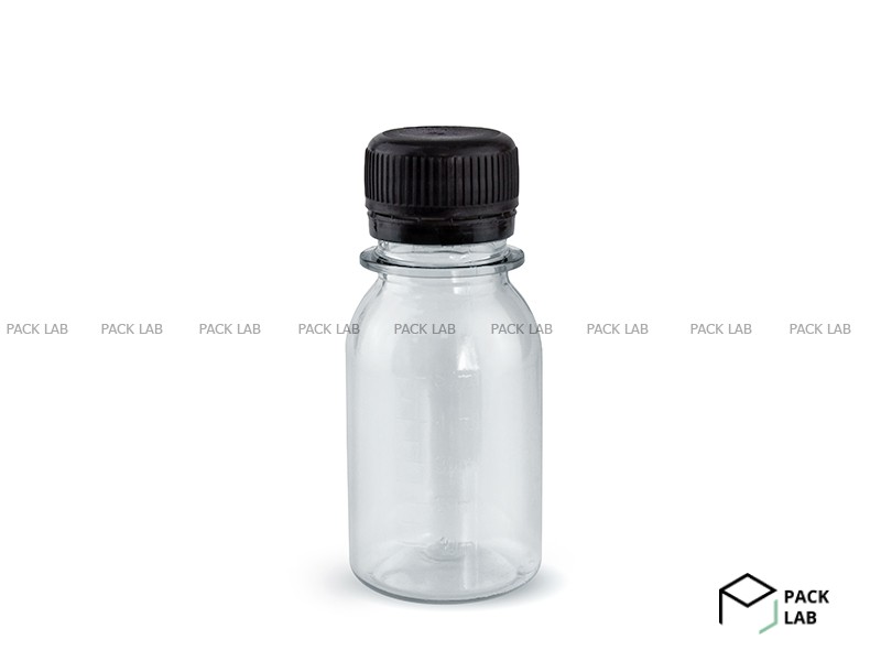 Пляшка 50 мл прозора 28 мм горловина з пробкою