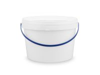 Plastic bucket white 2.3 liters