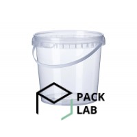 Plastic bucket transparent high 3 l