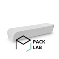 Hot dog tray with valve white 200*40*40 mm without lamination