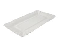 Paper plate white uncoated 250*140 mm