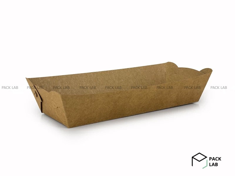 Kraft long plate with lamination 250*100*45 mm
