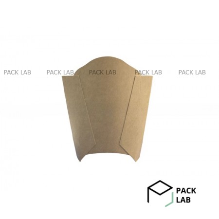 Packaging for French fries "Mini" brown-white 125*120 mm