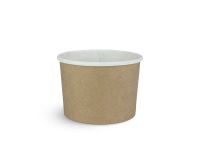 Round paper soup bowl kraft-white 240 ml