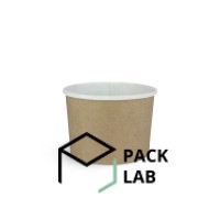Round paper soup bowl kraft-white 240 ml