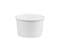 White paper cup 230 ml with a dome plastic lid