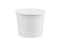 White paper cup 286 ml with flat plastic lid