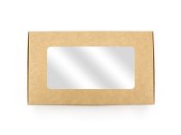 Paper container with a window 197*115*40 kraft-white