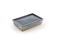 CONTAINER 500 ML CRAFT-BLACK WITH PLASTIC LID