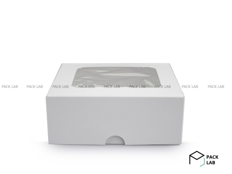 Коробка паперова біла для суші з віконцем МИДИ