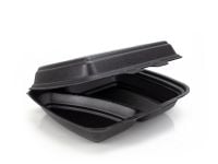 Lunch box foam polystyrene НР-2 black 250*210*70 mm