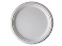 White round sugar cane plate BIO 260 mm