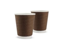 CORRUGATED CUP 270 ML (BROWN) F-WAVE HORIZONTAL