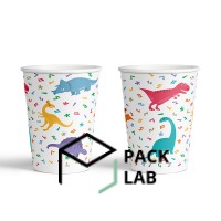 COLORED PAPER CUP 270 ML EVENT "DINO"