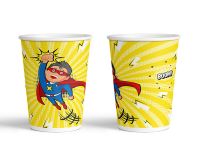 COLORED PAPER CUP 270 ML EVENT "SUPERHERO"