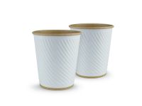 CRAFT WHITE PAPER CUP WITH EMBOSSED "DIAGONAL" 270 ML