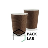 CORRUGATED CUP 430 ML (BROWN) F-WAVE HORIZONTAL